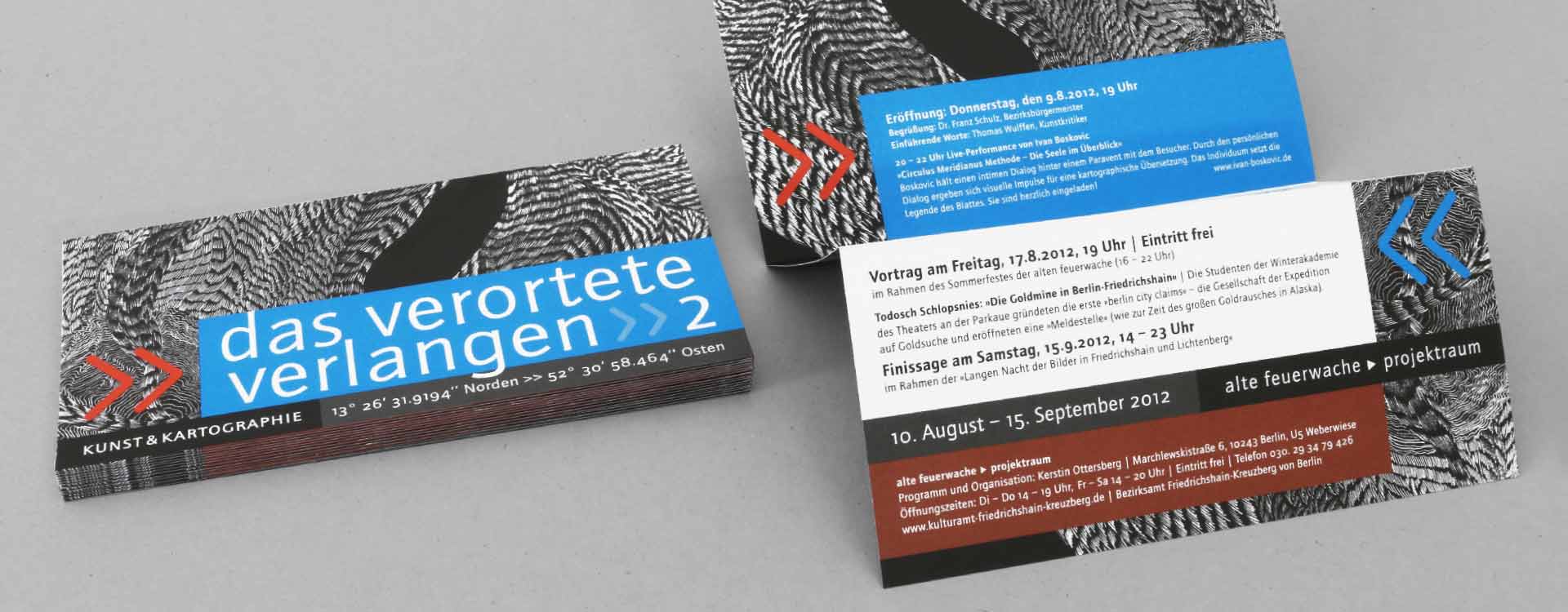 Leaflet for the exhibition Localised Desire in the Alte Feuerwache Project Space Berlin; Design: Kattrin Richter | Graphic Design Studio