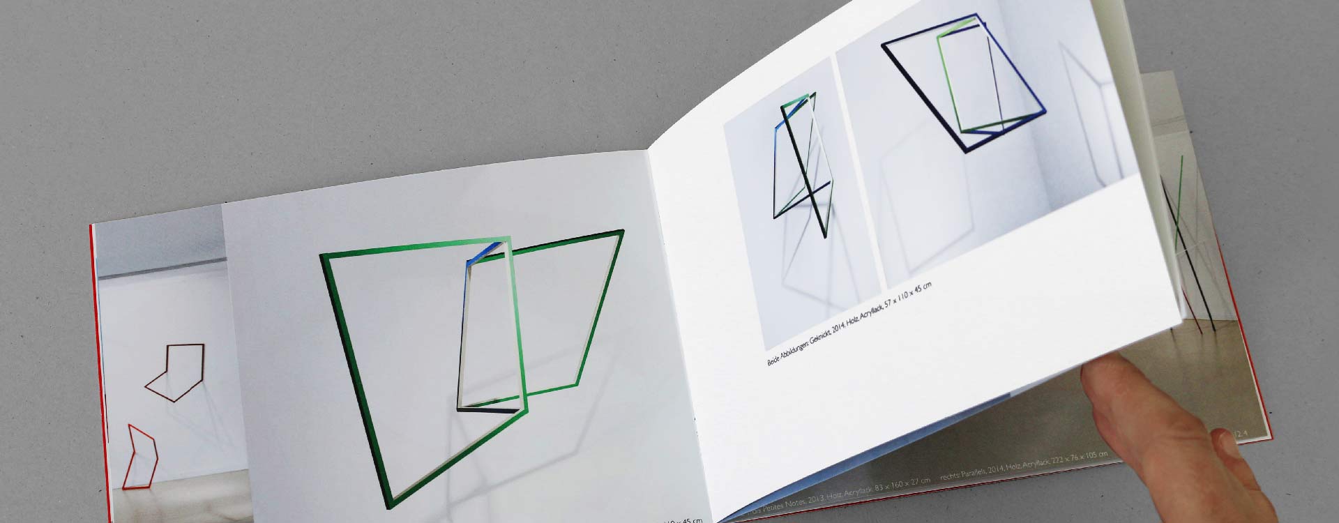 Catalogue Moving Space in the rk Gallery for Contemporary Art, Berlin; Design: Kattrin Richter | Graphic Design Studio