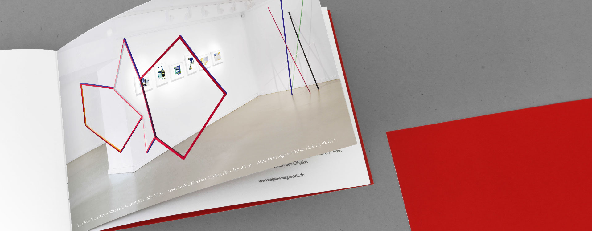 Katalog „Moving Space“ in der rk Galerie für zeitgenössische Kunst, Berlin; Design: Kattrin Richter | Büro für Grafikdesign 